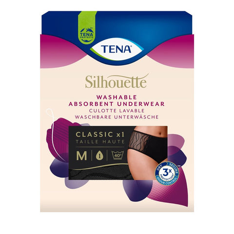 TENA Silhouette Classic Washable Underwear M schwarz (Promotion: 4 für 3)