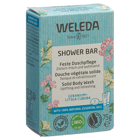 Weleda Feste Duschpflege Geranium Litsea Cubeba 75 g