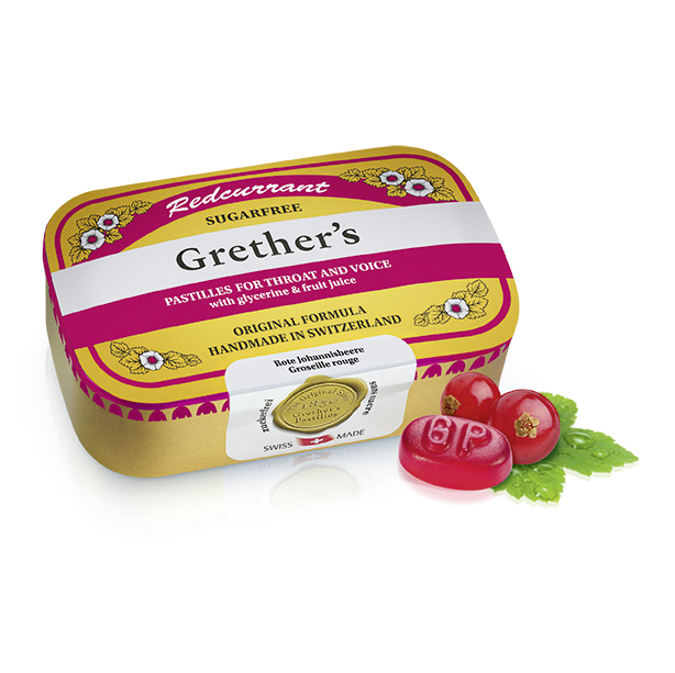 Grethers Redcurrant Vitamin C Pastillen ohne Zucker Ds 110 g