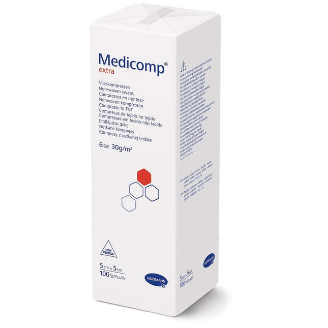 Medicomp Extra 6 fach S30 5x5cm unsteril Btl 100 Stk