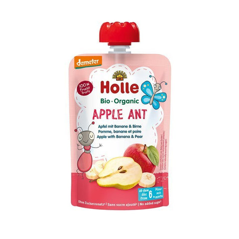 Holle Apple Ant - Pouchy Apfel & Banane mit Birne 100 g