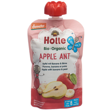 Holle Apple Ant - Pouchy Apfel & Banane mit Birne 100 g