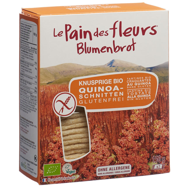 Blumenbrot Knusprige Schnitten Quinoa Bio glutenfrei 150 g