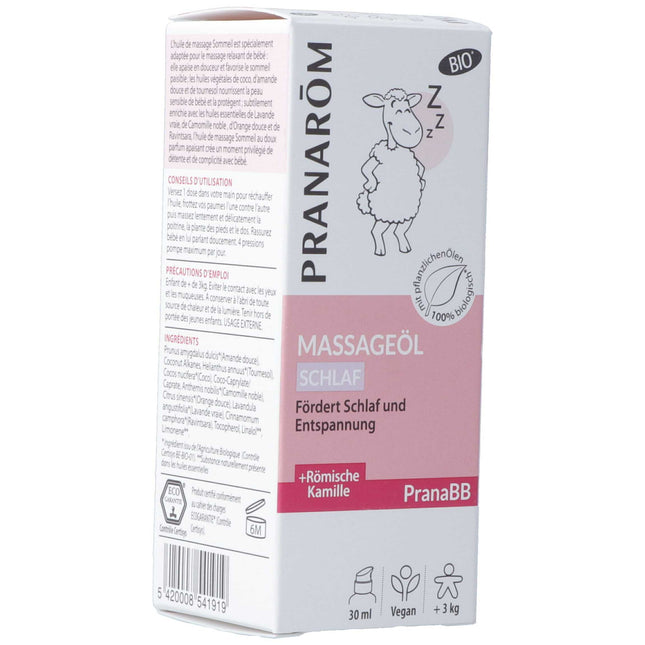 PRANAROM PranaBB Massageöl Schlaf Bio Eco Fl 30 ml