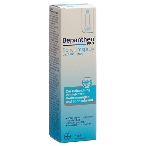 Bepanthen PRO Schaumspray bei leichten Verbrennungen und Sonnenbrand, 75 ml