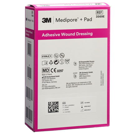 3M Medipore+Pad 10x15cm Wundkissen 5x10.5cm 25 Stk