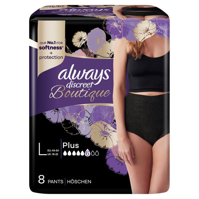 always Discreet Boutique Inkontinenz Pants L schwarz 8 Stk