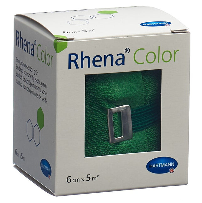 Rhena Color Elastische Binden 6cmx5m grün