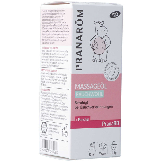 PRANAROM PranaBB Massageöl Bauchwohl Bio Eco Fl 30 ml