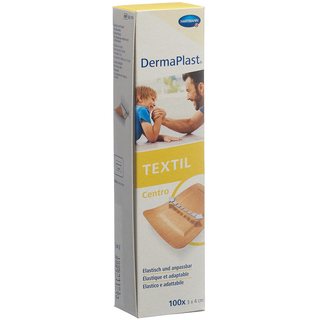 DermaPlast Textil Centro 3cmx4cm hautfarbig 100 Stk