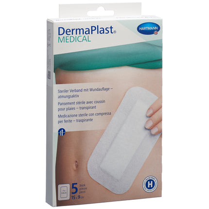 DermaPlast Medical Vliesverband 15x9cm 5 Stk