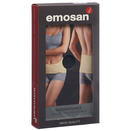 emosan Ultra Nierenwärmer Velcro S grau mit Swisstag