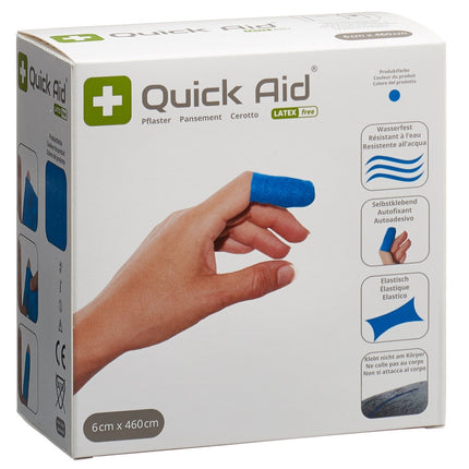 Quick Aid Pflaster 6x460cm Latexfrei blau