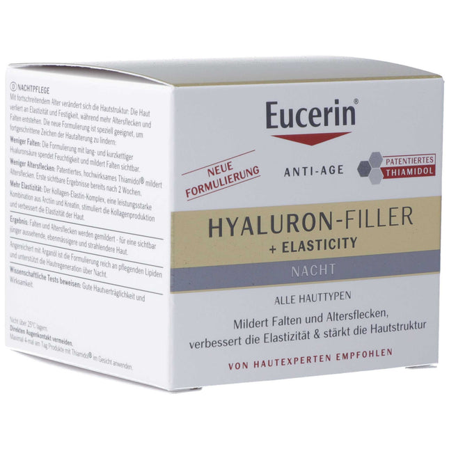 Eucerin HYALURON-FILLER + ELASTICITY Nachtpflege Topf 50 ml