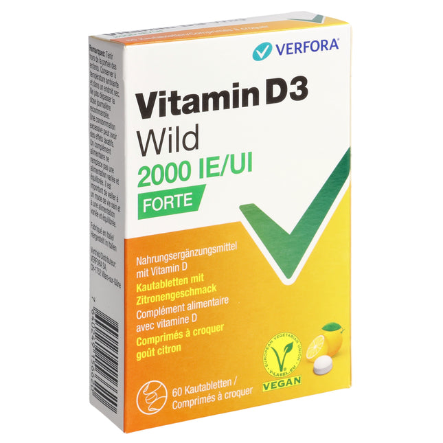 Vitamin D3 Wild Kautabl 2000 IE vegan 60 Stk