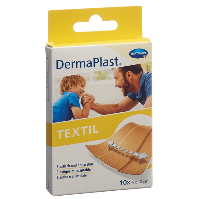 DermaPlast Textil Schnellverband 6x10cm beige Box 10 Stk