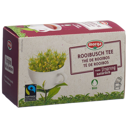 Morga Rooibusch Tee mit Hülle Bio Fairtrade Knospe Btl 20 Stk