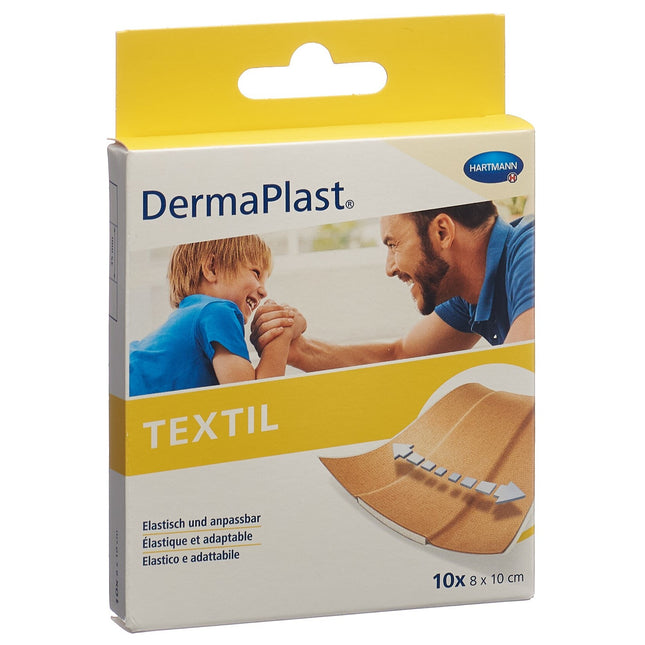 DermaPlast Textil Schnellverband 8x10cm beige Box 10 Stk