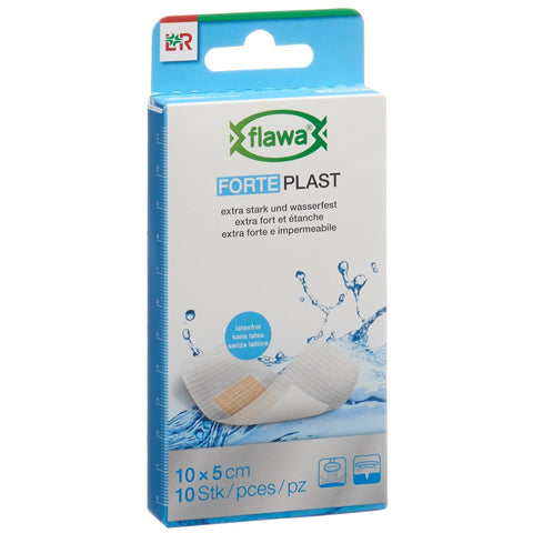 Flawa Forte Plast Pflasterstrips 5x10cm 10 Stk