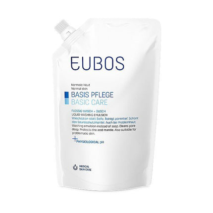 Eubos Seife liquide unparfümiert blau refill Btl 400 ml