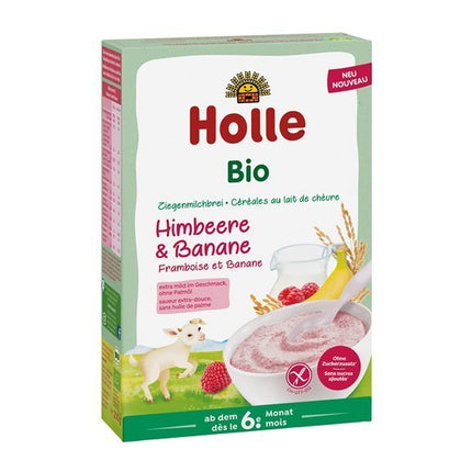 Holle Milchbrei aus Ziegenmilch Himbeere und Banane Bio 200 g