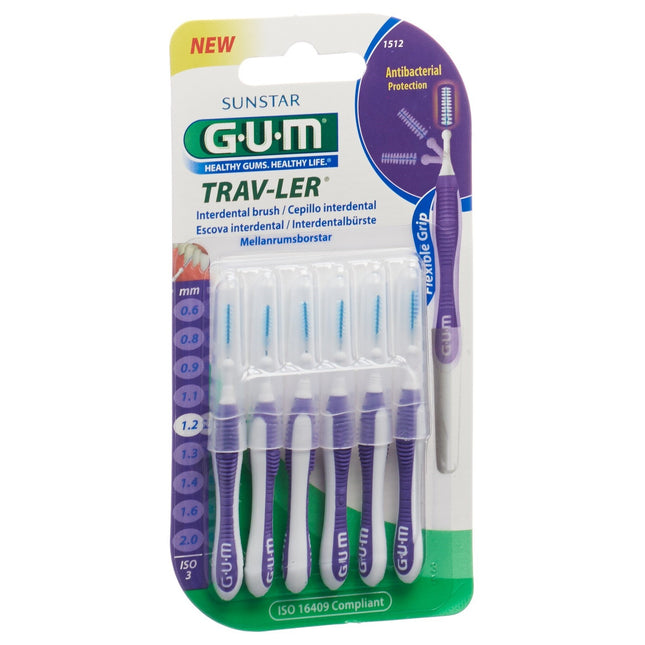 GUM Trav-Ler 1.2mm ISO 3 cylindric violett 6 Stk