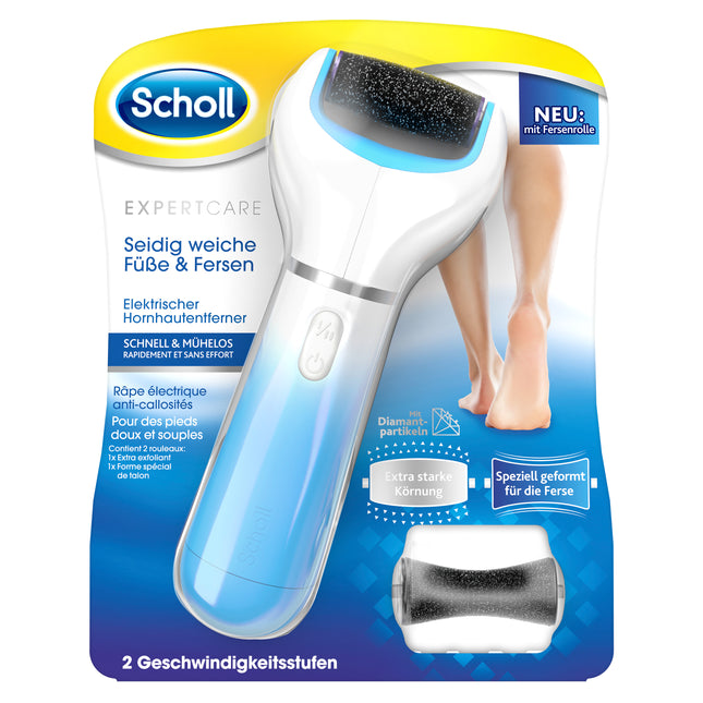 Scholl ExpertCare elektrischer Hornhautentferner blau