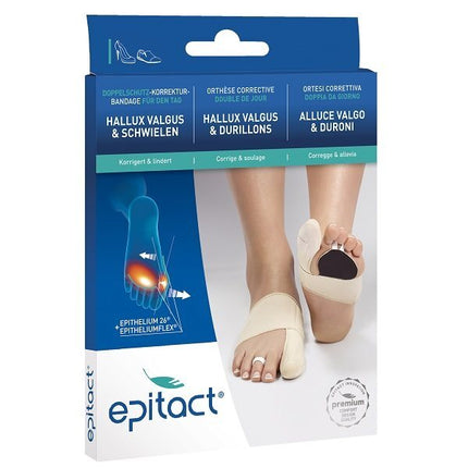 Epitact flexible Doppelschutz Korrekturbandage Hallux valgus TAG S 20-21.5cm links