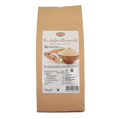 Morga Hafervollkornmehl glutenfrei Bio Knospe Btl 500 g