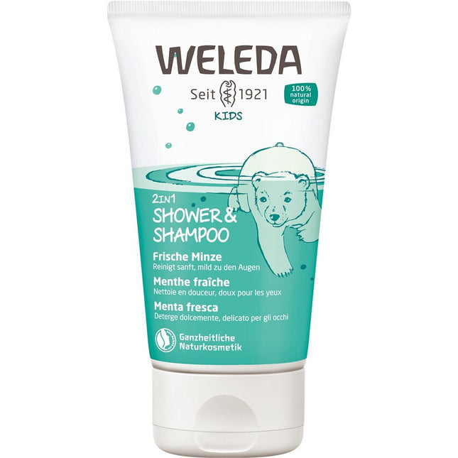 Weleda KIDS 2in1 Shower & Shampoo frische Minze Tb 150 ml