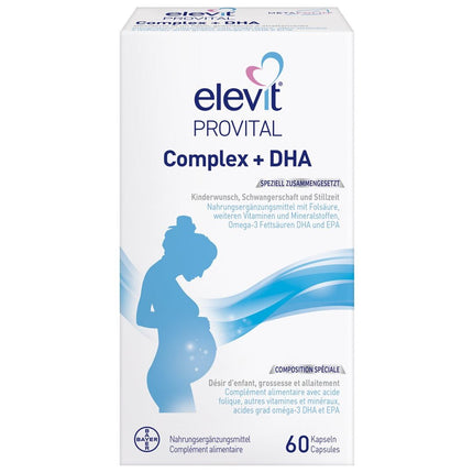 elevit Provital Complex + DHA – bei Kinderwunsch, während der Schwangerschaft und Stillzeit