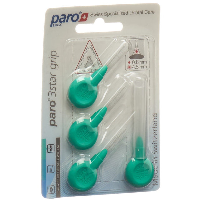 paro 3Star-Grip 4.5mm medium grün zylindrisch 4 Stk