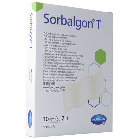 Sorbalgon T Tamponaden Streifen 2g/30cm 5 Stk