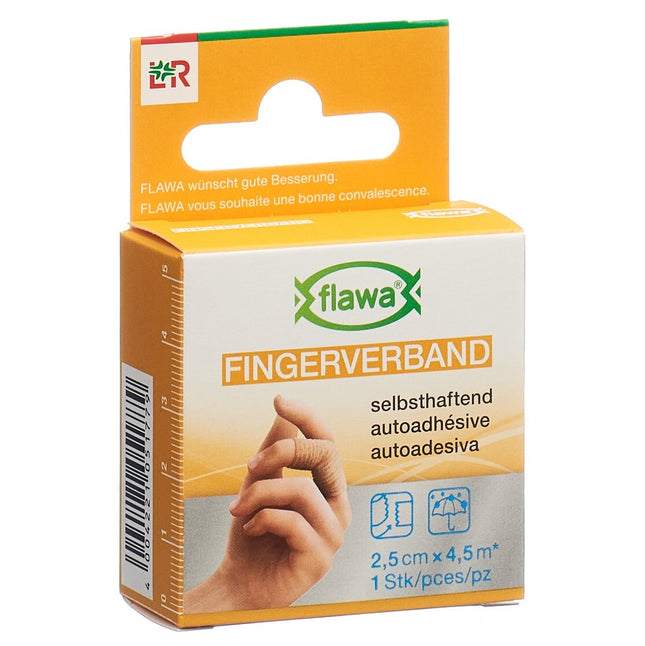 Flawa Fingerverband selbsthaftend 2.5cmx4.5m hautfarbig