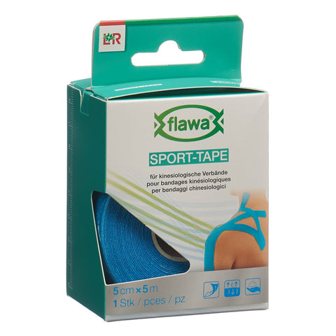 Flawa Sport-Tape 5cmx5m blau