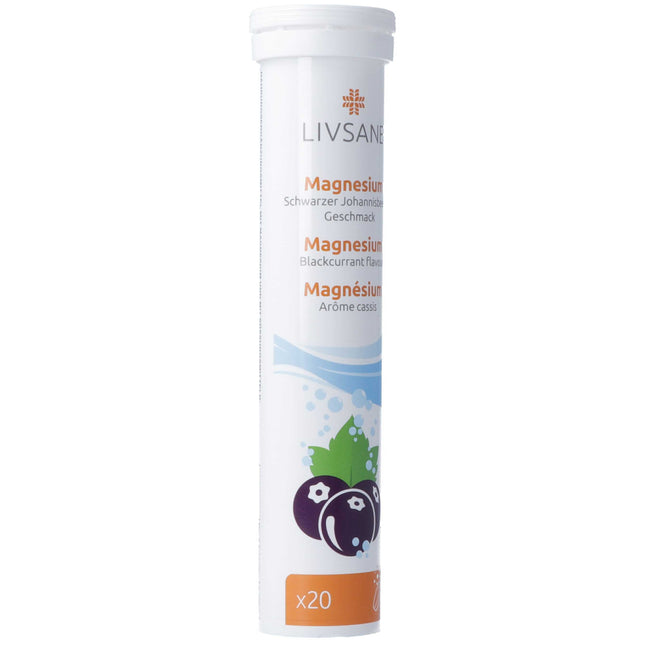 Livsane Magnesium Schwarzer Johannisbeeren Geschmack 20 Stk