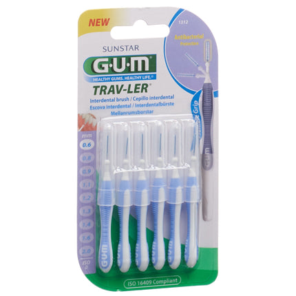 GUM Trav-Ler 0.6mm ISO 1 cylindric lila 6 Stk