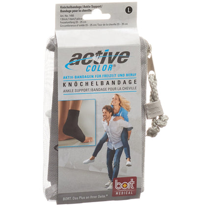 Bort ActiveColor Knöchelbandage L +23cm schwarz