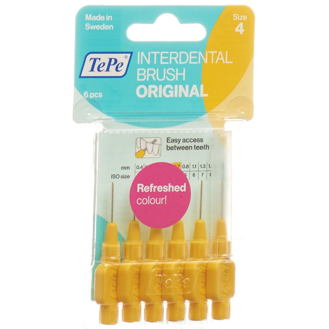 TePe Interdental Brush 0.7mm gelb Blist 6 Stk