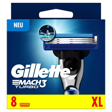 Gillette Mach3 Systemklingen Turbo 3D 8 Stk