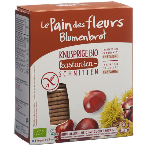 Blumenbrot Knusprige Schnitten Kastanien Bio glutenfrei 150 g