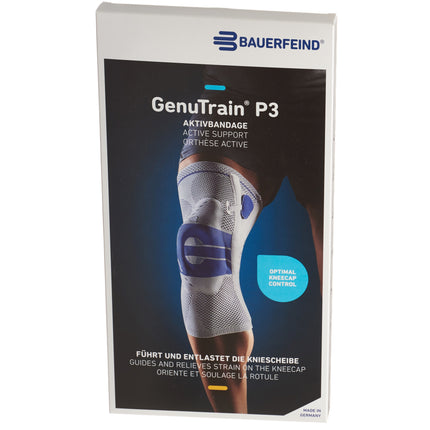 BAUERFEIND GenuTrain P3 Aktivbandage Gr4 rechts titan