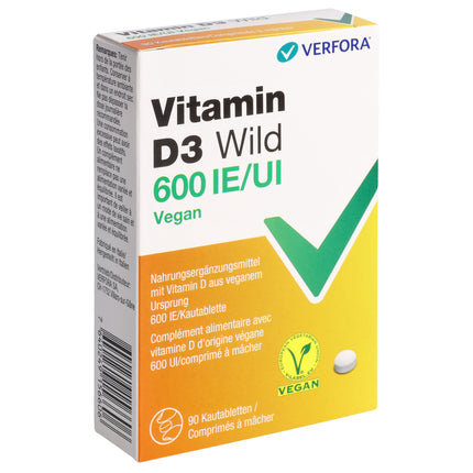 Vitamin D3 Wild Kautabl 600 IE vegan 90 Stk