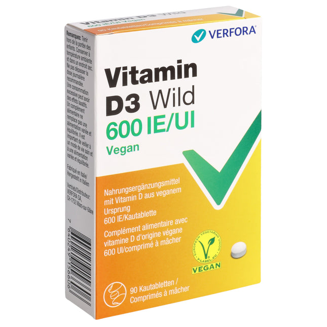 Vitamin D3 Wild Kautabl 600 IE vegan 90 Stk