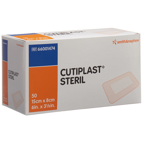 Cutiplast Steril Wundverband 15cmx8cm weiss 50 Stk