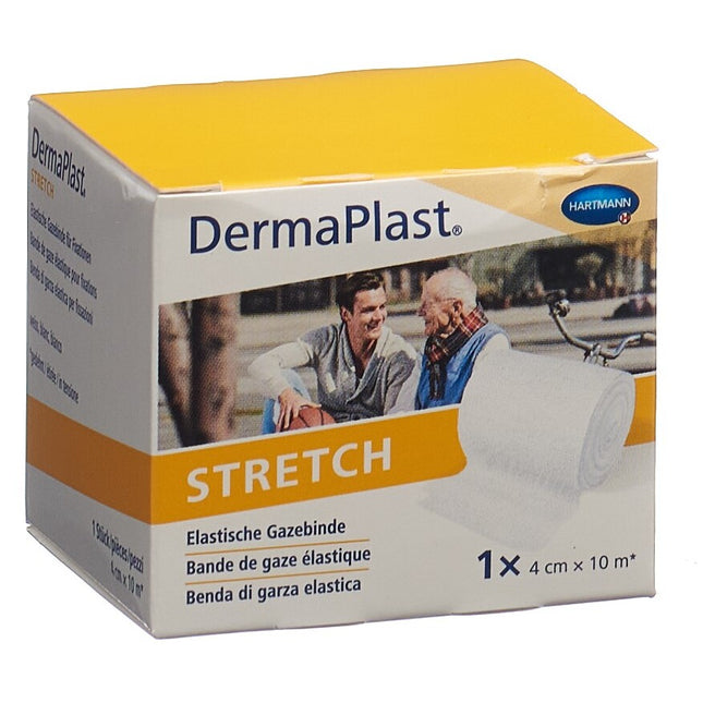 DermaPlast Stretch elatische Gazebinde 4cmx10m weiss