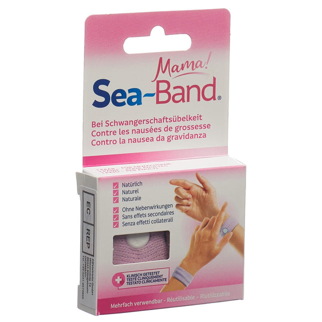 Sea-Band Mama Akupressurband pink für Schwangere 1 Paar