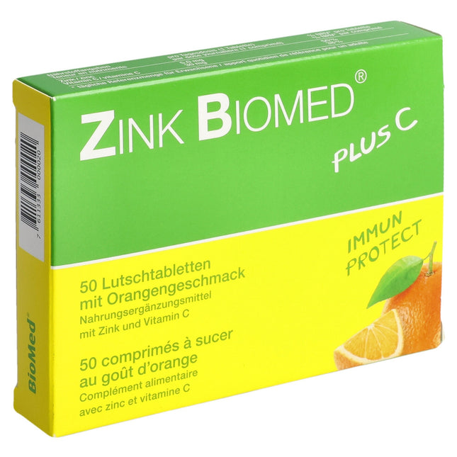 Zink Biomed plus C Lutschtabl Orange 50 Stk