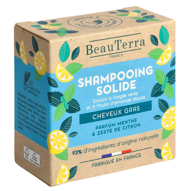 BeauTerra Festes Shampoo fettiges Haar 75 g