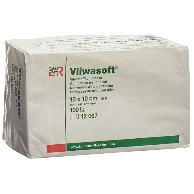 Vliwasoft Vliesstoffkompressen 10x10cm 6-lagig Btl 100 Stk